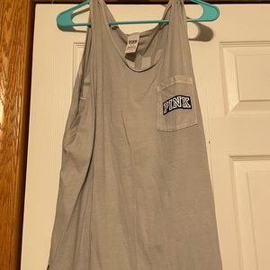 Gray PINK brand tank